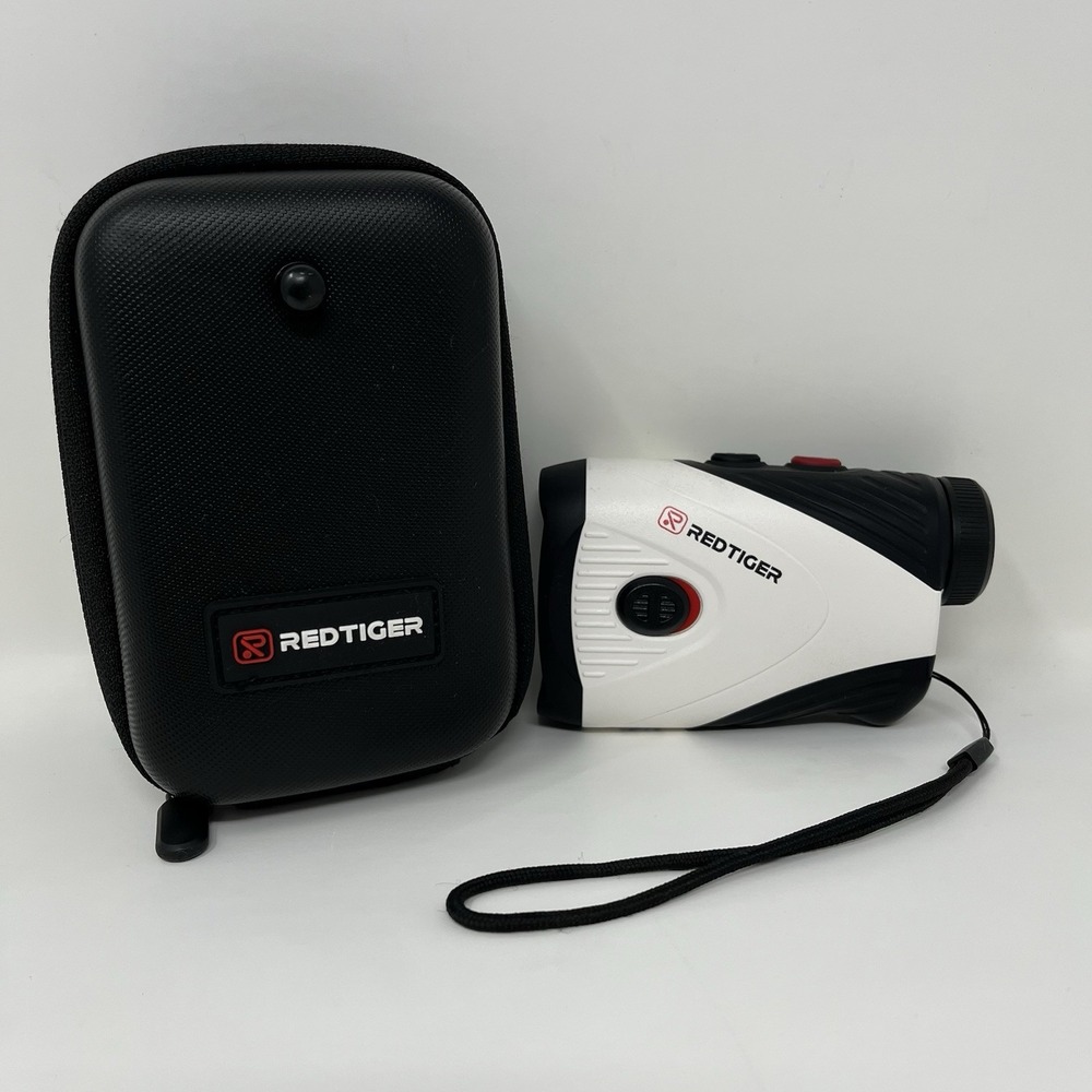 REDTIGER Golf Laser Rangefinder White Black w/ Carry Case Powers On READ